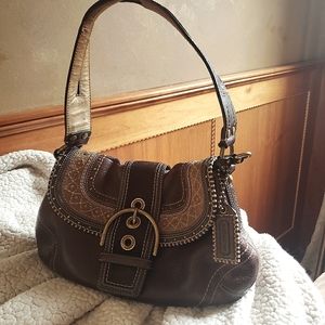 Coach brown  leather purse EUC